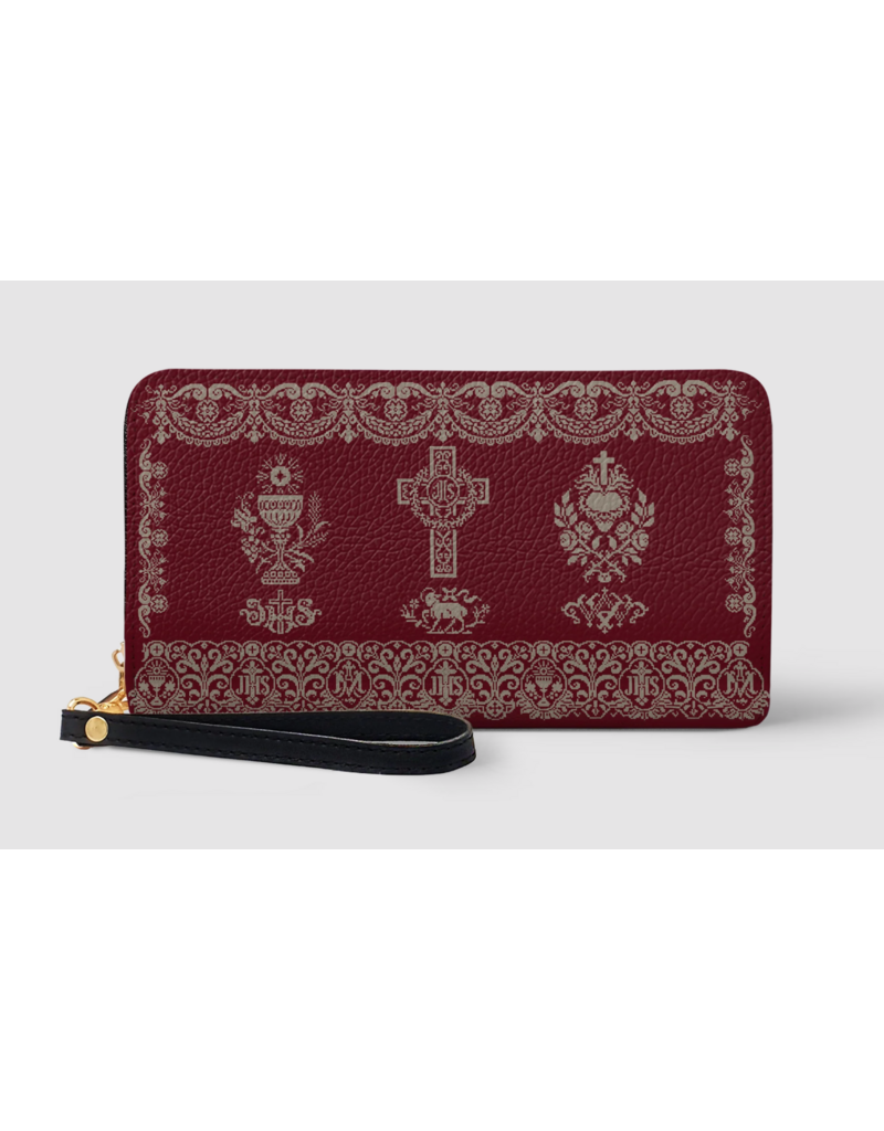 "Eucharist" Faux Leather Wallet (Eucharist, Cross, and Sacred Heart)