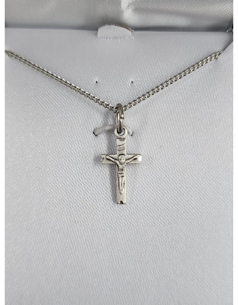 HJ Sherman Sterling Silver Crucifix Necklace - Extra Small