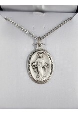 HJ Sherman Sterling Silver Miraculous Medal Necklace