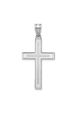White Gold Cross  Pendant 14K