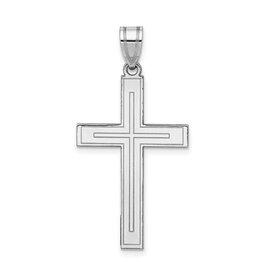 White Gold Cross  Pendant 14K