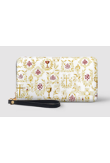 "Credo" Faux Leather Wallet (Gold and White Chalice)