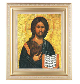 WJ Hirten Christ All Knowing (Gold Frame)