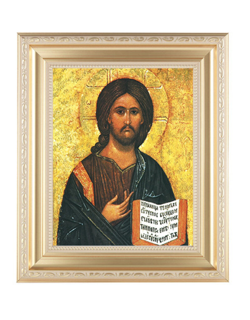 WJ Hirten Christ All Knowing (Gold Frame)