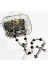First Communion Rosary Black