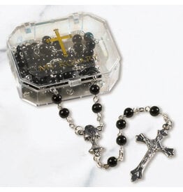 First Communion Rosary Black