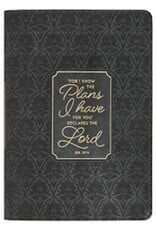 Christian Art Gifts Journal: For I Know The Plans I Have For You (Jer. 29:11)-Graphite Gray Classic