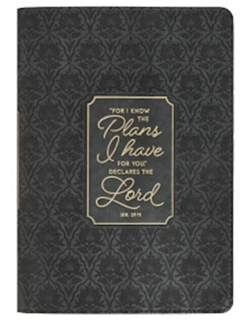 Christian Art Gifts Journal: For I Know The Plans I Have For You (Jer. 29:11)-Graphite Gray Classic