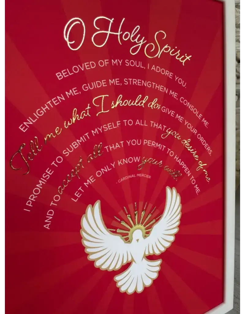 Be Still Prayer Space Illustration in Box Frame - Red O Holy Spirit | Be Still Prayer Space