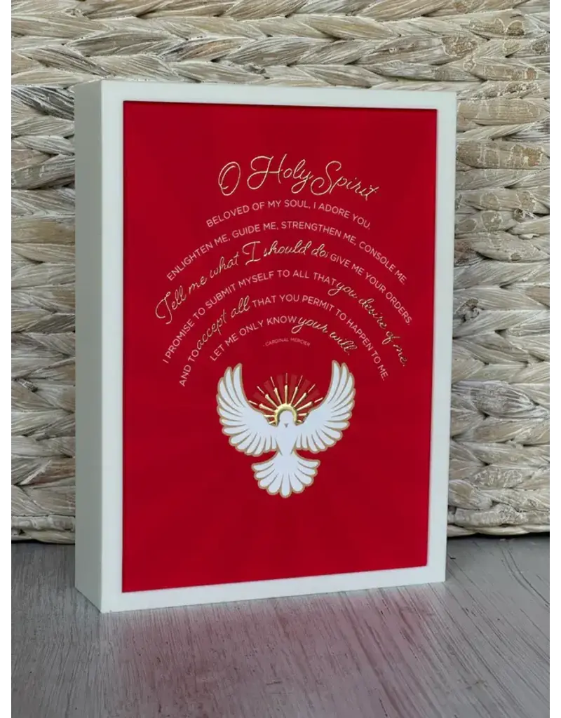Be Still Prayer Space Illustration in Box Frame - Red O Holy Spirit | Be Still Prayer Space