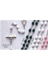 Religious Art Inc Rosary - White Plastic Beads