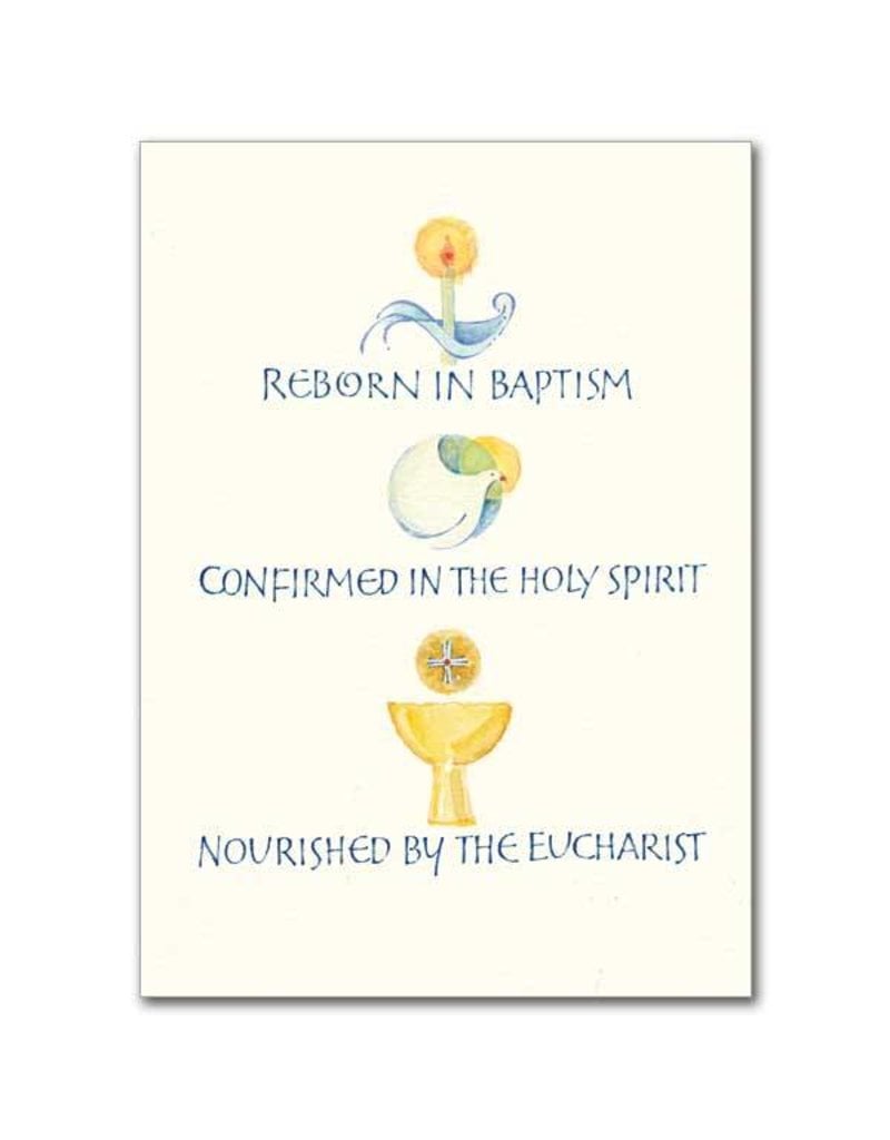 Altar + Home Reborn, Confirmed, Nourished RCIA Full Initiation Congratulations Card