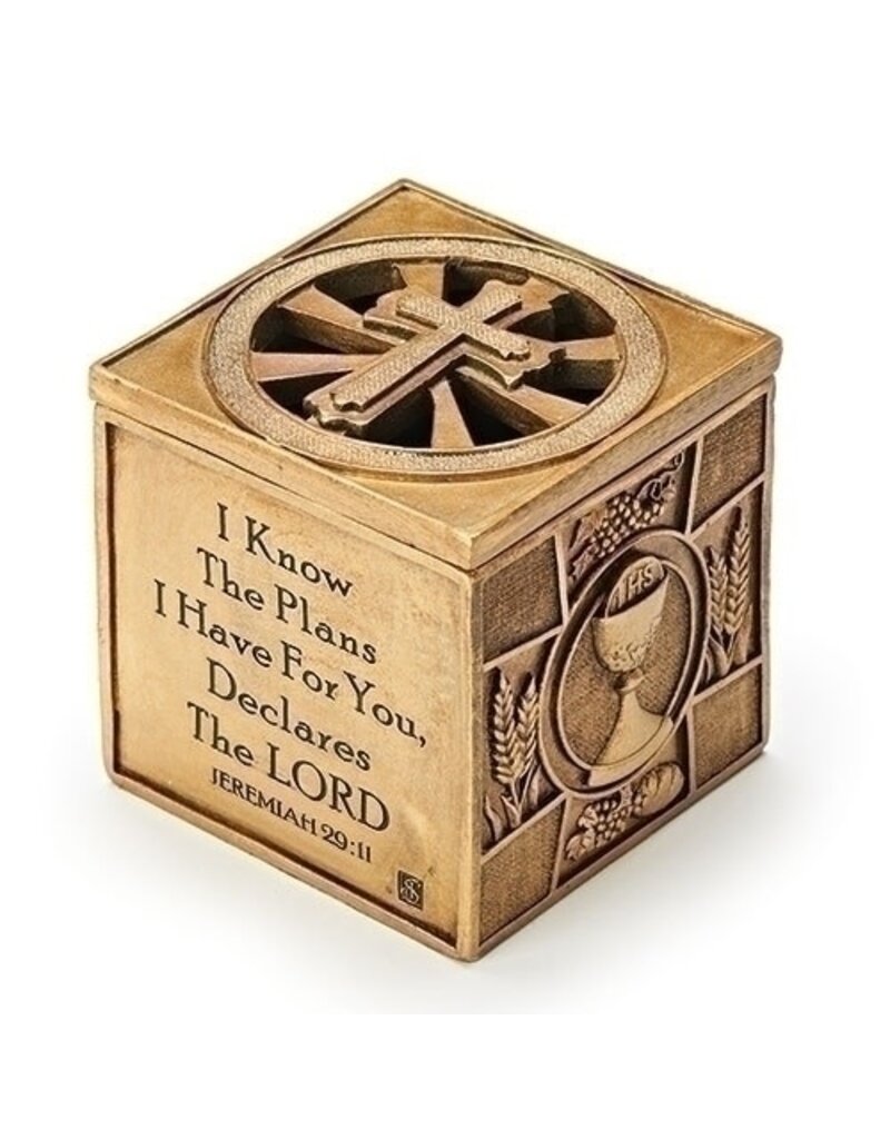 Joseph's Studio 3.5" Sacrament Keepsake Box - Jeremiah 29:11 I Know the Plans I Have For You