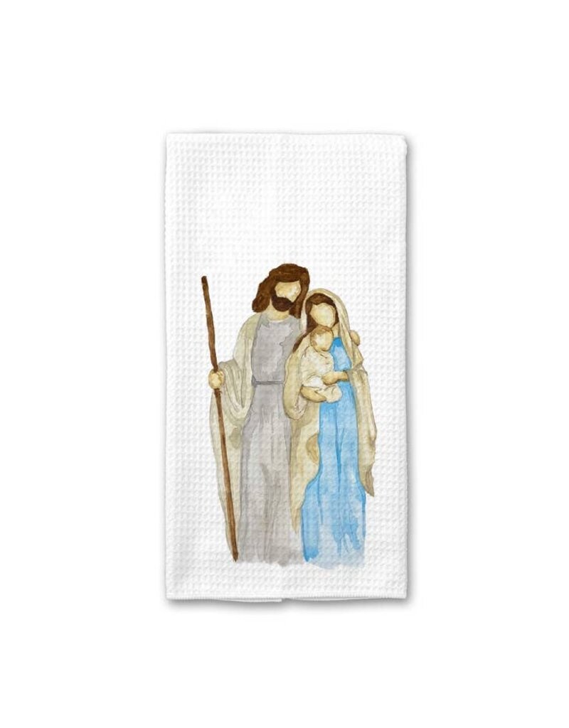 Crows Nest Atelier Holy Family Watercolor Tea Towel