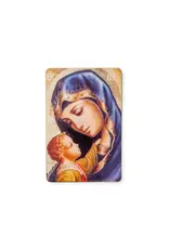 Logos Trading Post Virgin of Tenderness - Wooden Icon with Magnet and Stand