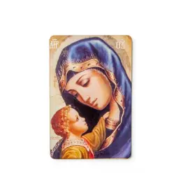 Logos Trading Post Virgin of Tenderness - Wooden Icon with Magnet and Stand