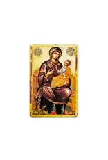 Logos Trading Post Virgin Mary Hope of all Faithful - Byzantine - Wooden Icon with Magnet and Stand