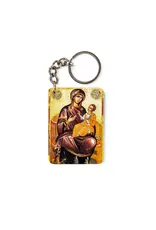 Logos Trading Post Virgin Mary Hope of all Faithful Byzantine - Wooden Icon Keychain