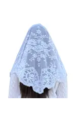 Oremus Mercy Lady of Grace Chapel Veil ~ White (52" X 24")