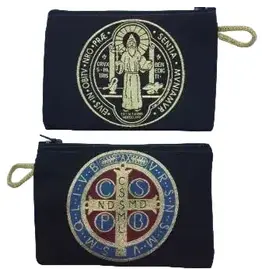 Oremus Mercy Rosary Pouch -St. Benedict Medal (6″ x 4″)