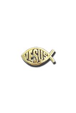 Swanson Christian Products Lapel Pin-Jesus/Fish-Gold