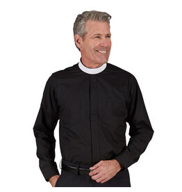 RJ Toomey R.J. Toomey Long Sleeve Neckband Shirt 34/35 15.5 neck