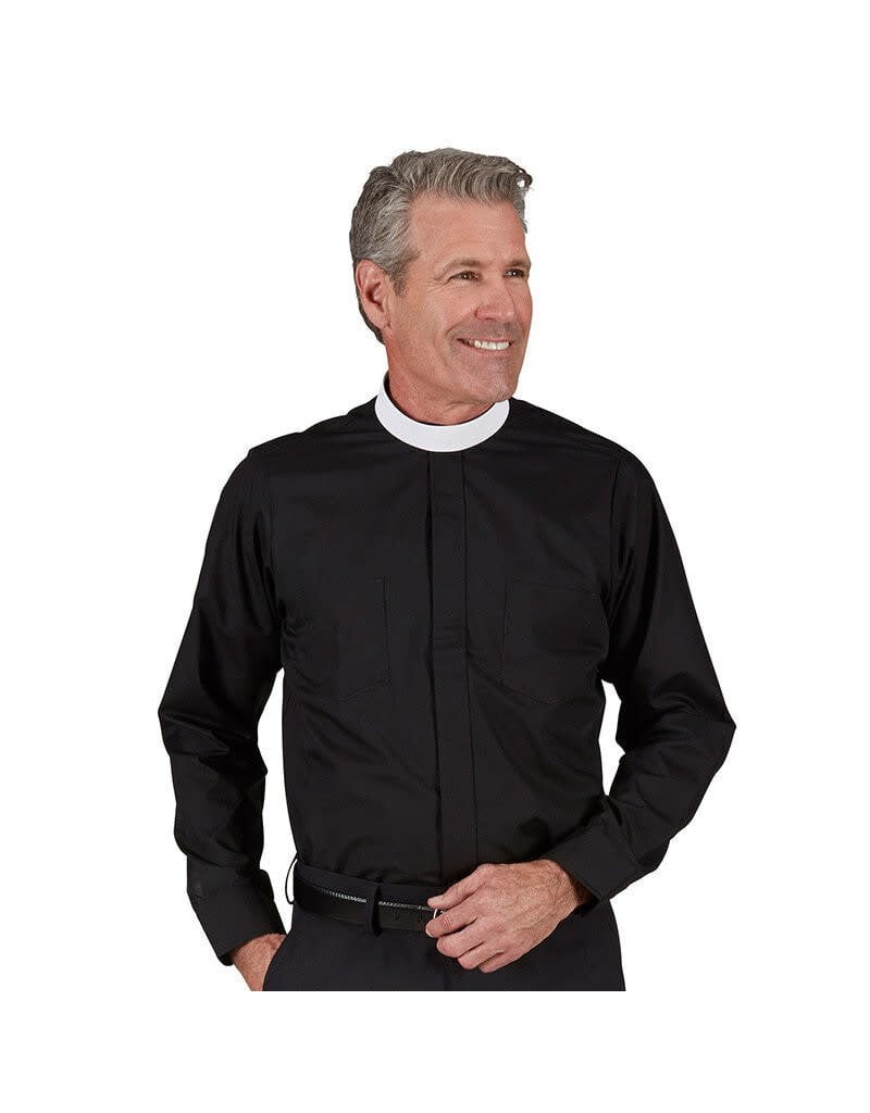 RJ Toomey R.J. Toomey Long Sleeve Neckband Shirt 34/35 15.5 neck