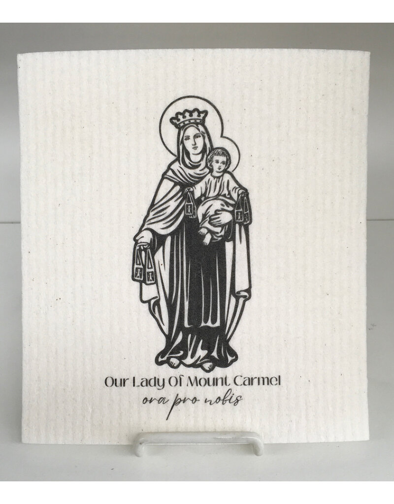 Crows Nest Atelier Our Lady of Mount Carmel Swedish Dishcloth