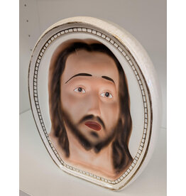 Vintage Illusion Jesus Porcelain Plaque