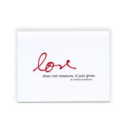 Pio Prints Love Does Not Measure, St. Teresa of Calcutta, Thank You Pack (8 Count)