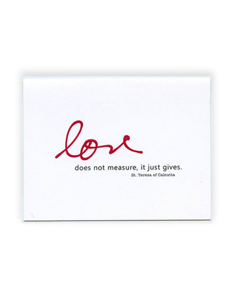 Pio Prints Love Does Not Measure, St. Teresa of Calcutta, Thank You Pack (8 Count)