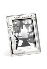 Roman, Inc Frame-Confirmation W/Dove (Holds 3.5" X 5")-Silver (6.75"H)