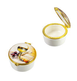 WJ Hirten Porcelain and Glass First Communion Chalice Keepsake Box
