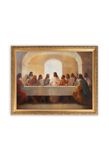 P. Graham Dunn Last Supper Collection Gold Linen Framed Art - Last Supper (17.75" W x 13.75" H)