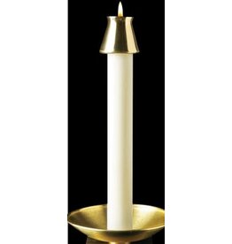 Cathedral Candle Co. 51% Beeswax 1 1/8" x 10 1/2" Candle (Box of 18) plain end