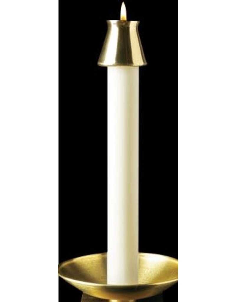 Cathedral Candle Co. 51% Beeswax 1 1/8" x 10 1/2" Candle (Box of 18) plain end