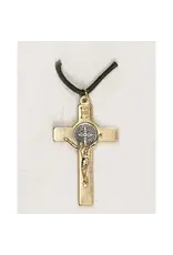 Lumen Mundi Saint Benedict Gold Tone Classic Crucifix