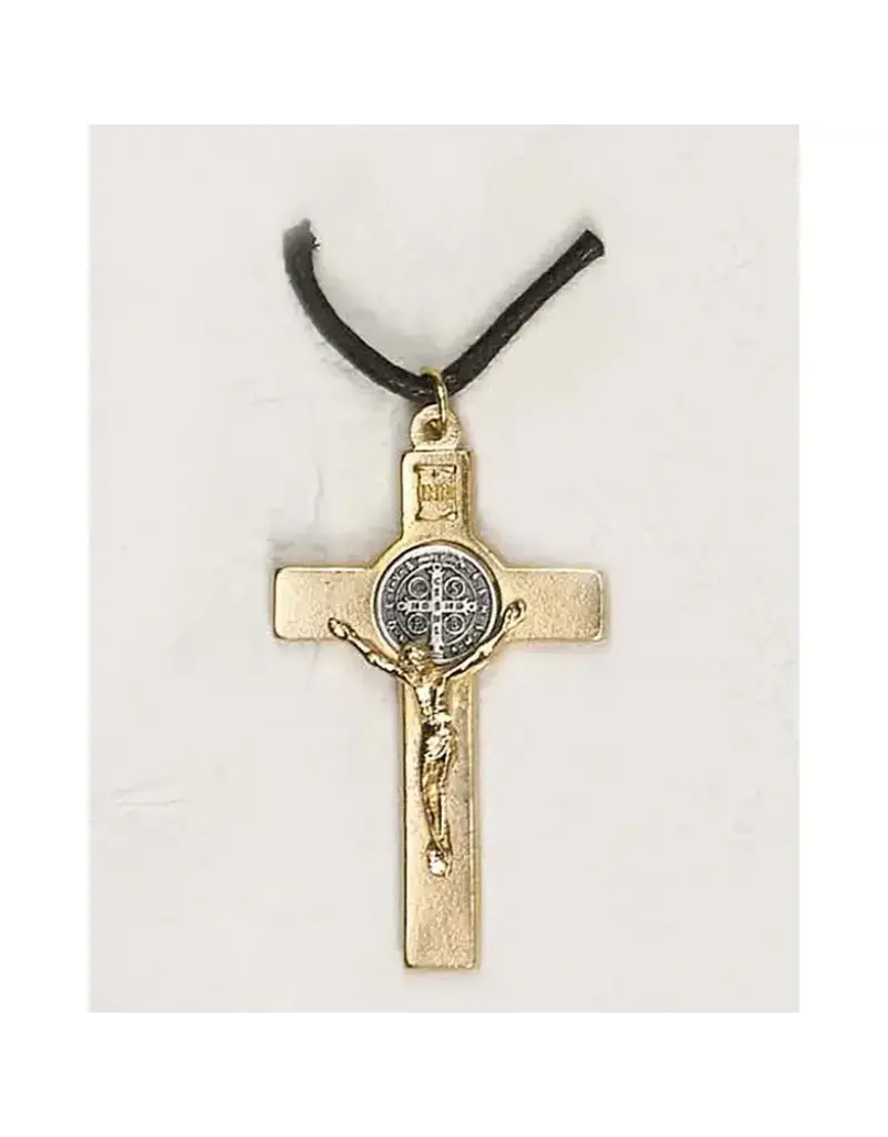 Lumen Mundi Saint Benedict Gold Tone Classic Crucifix
