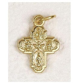 Lumen Mundi Four Way Gold Tone Bracelet Crucifix