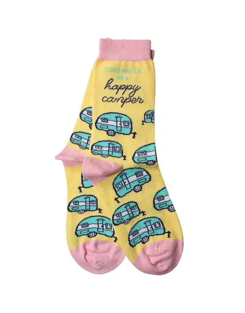 Kerusso Bless My Sole Socks Happy Camper