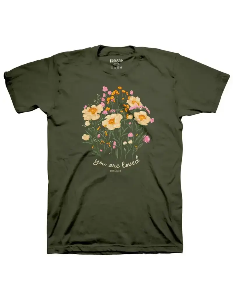 Kerusso Kerusso Womens T-Shirt You Are Loved Bouquet - M