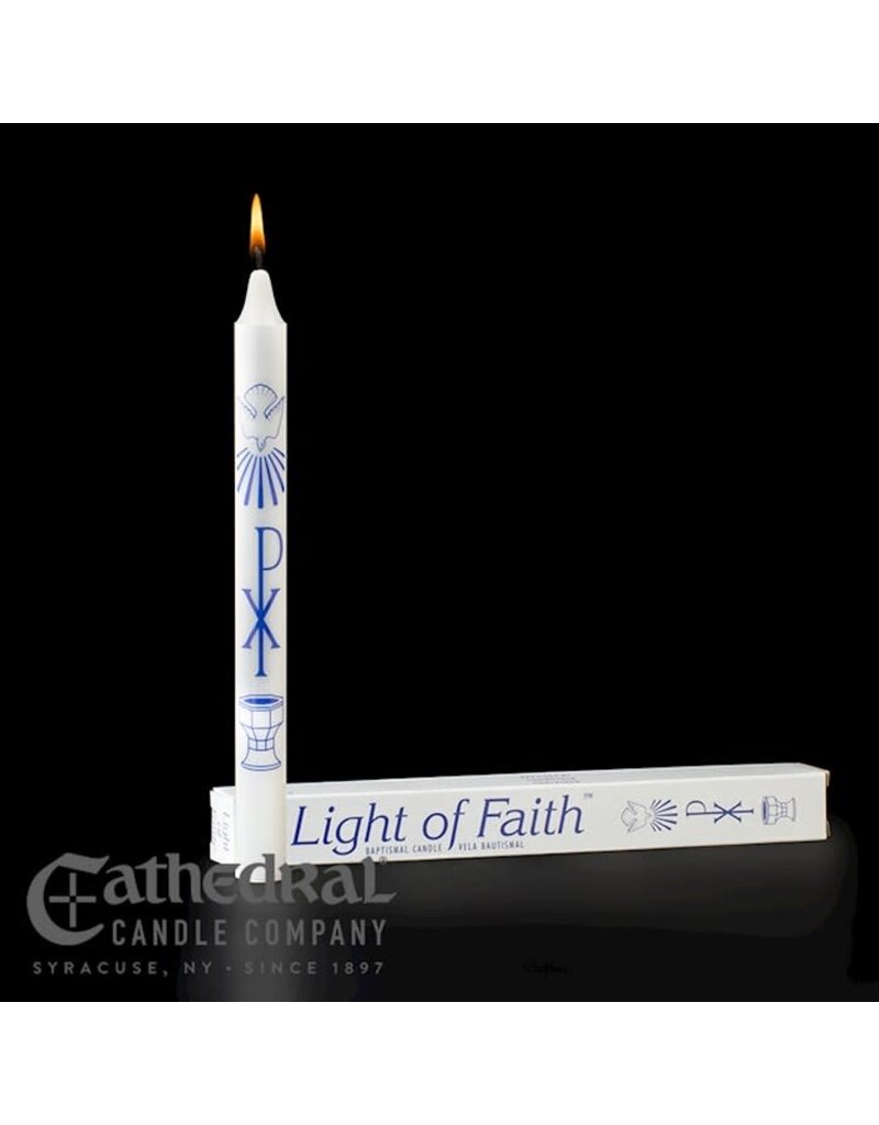 Cathedral Candle Co. Candle-Baptismal Light of Faith (3/4" x 9 1/4")