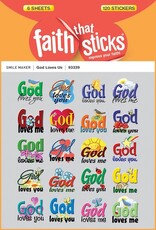 Anchor Productions Sticker-God Loves Us (6 Sheets) (Faith That Sticks)