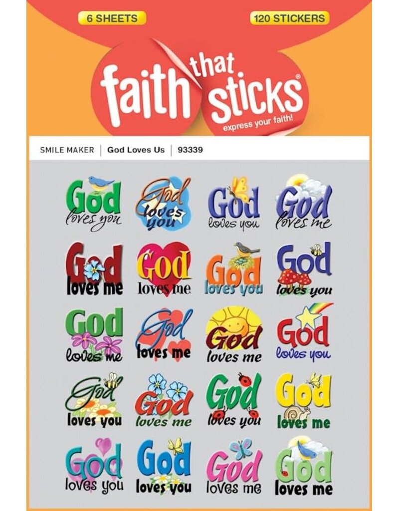 Anchor Productions Sticker-God Loves Us (6 Sheets) (Faith That Sticks)