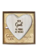 Abbey & CA Gift Heartfelt Wood Message Heart - With God