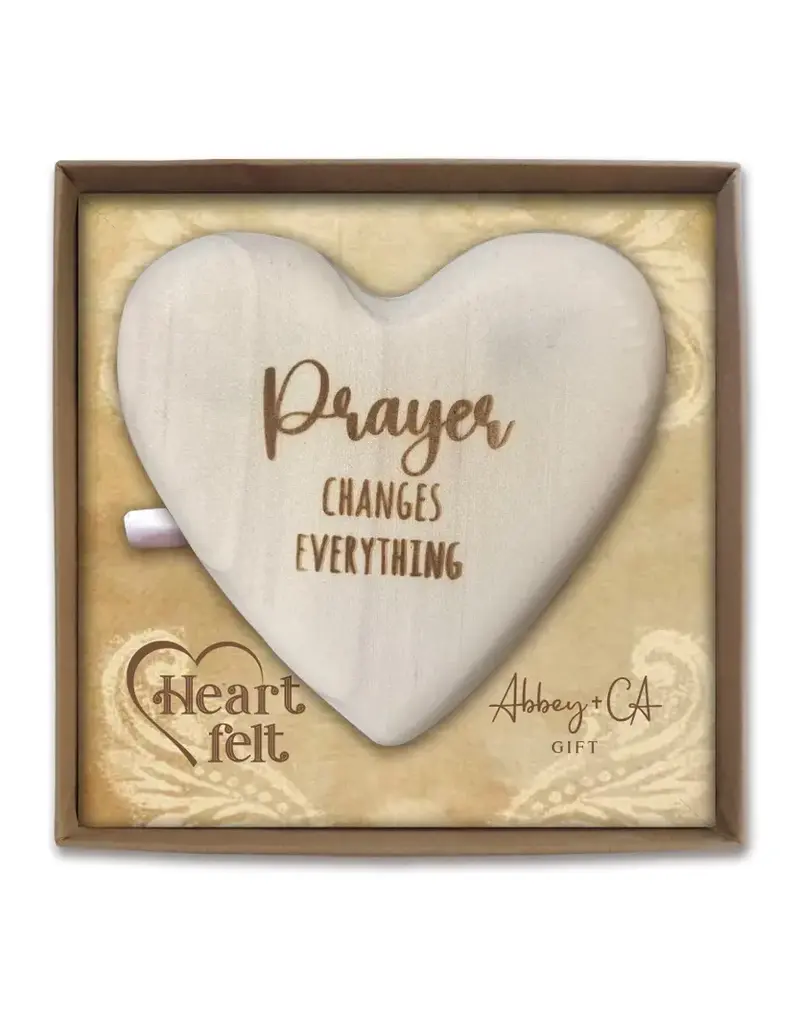Abbey & CA Gift Heartfelt Wood Message Heart - Prayer