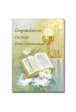 Altar + Home Congratulations on Your First Communion Card
