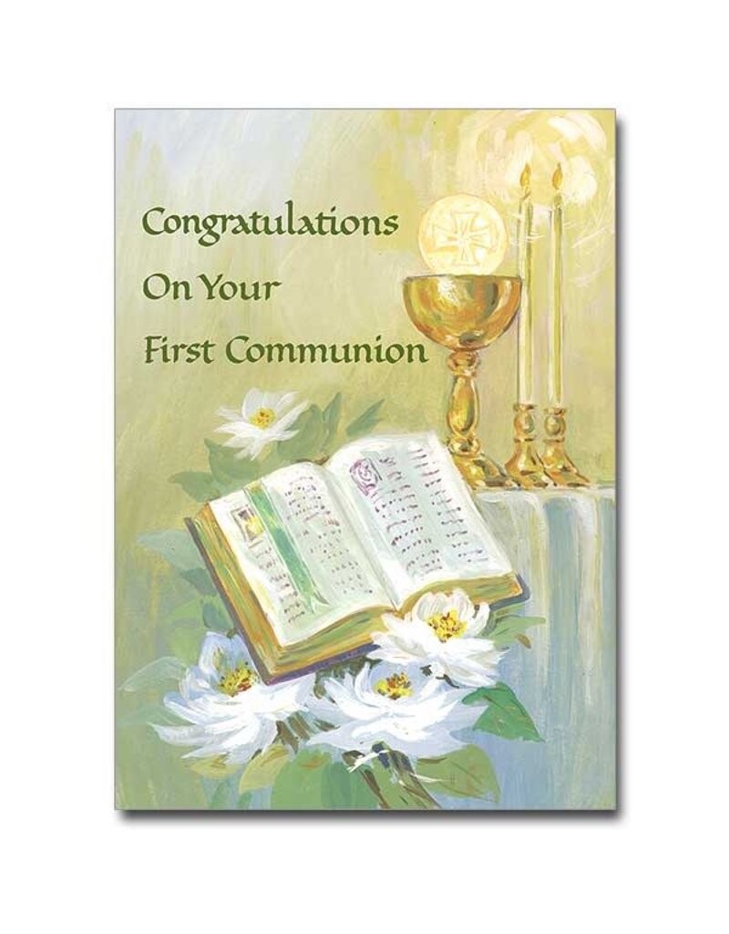 Altar + Home Congratulations on Your First Communion Card