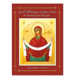 Altar + Home Mary Mother of Priests Ordination Congratulations Card
