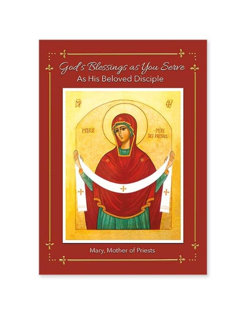 Altar + Home Mary Mother of Priests Ordination Congratulations Card
